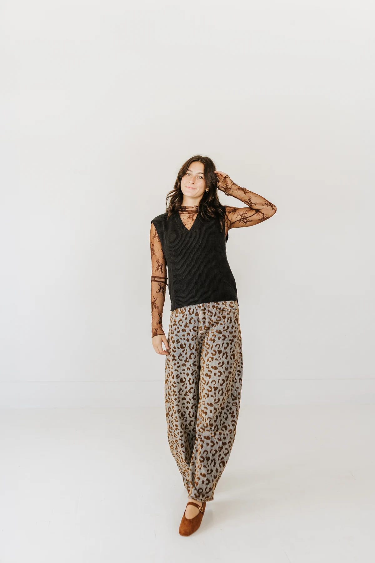 Sheer Floral Lace Mesh Top